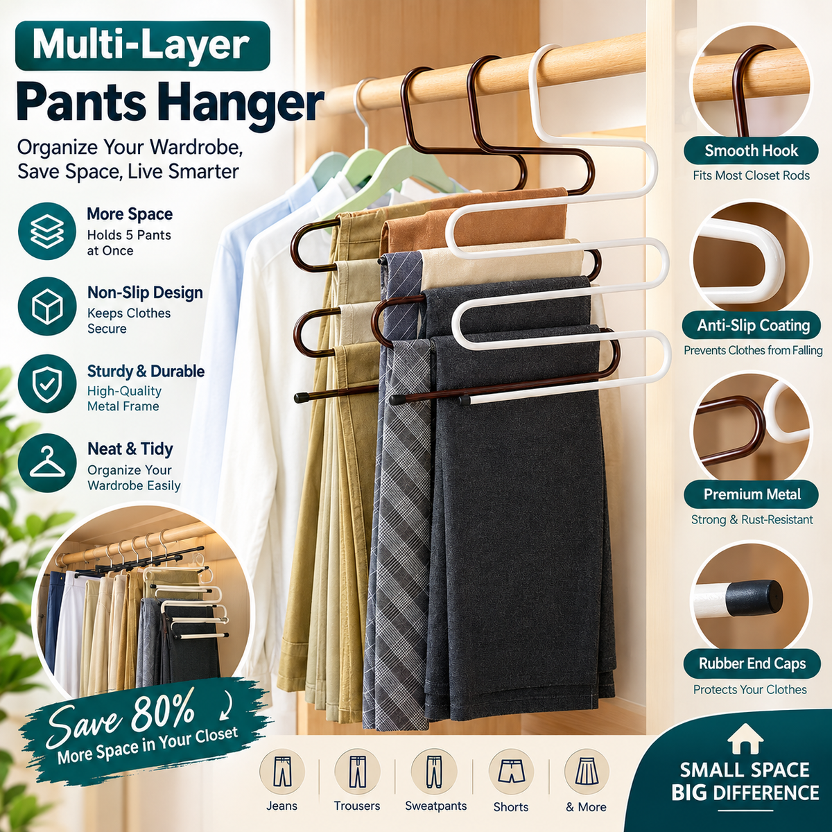 Multi-Layer Pants Hanger